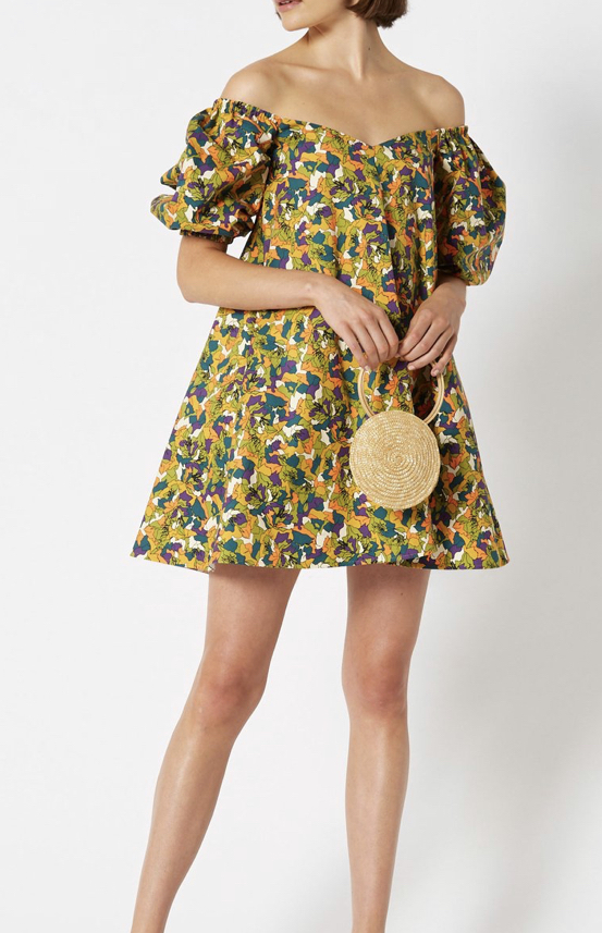 Formal rental Scanlan Theodore Printed Trapeze Dress