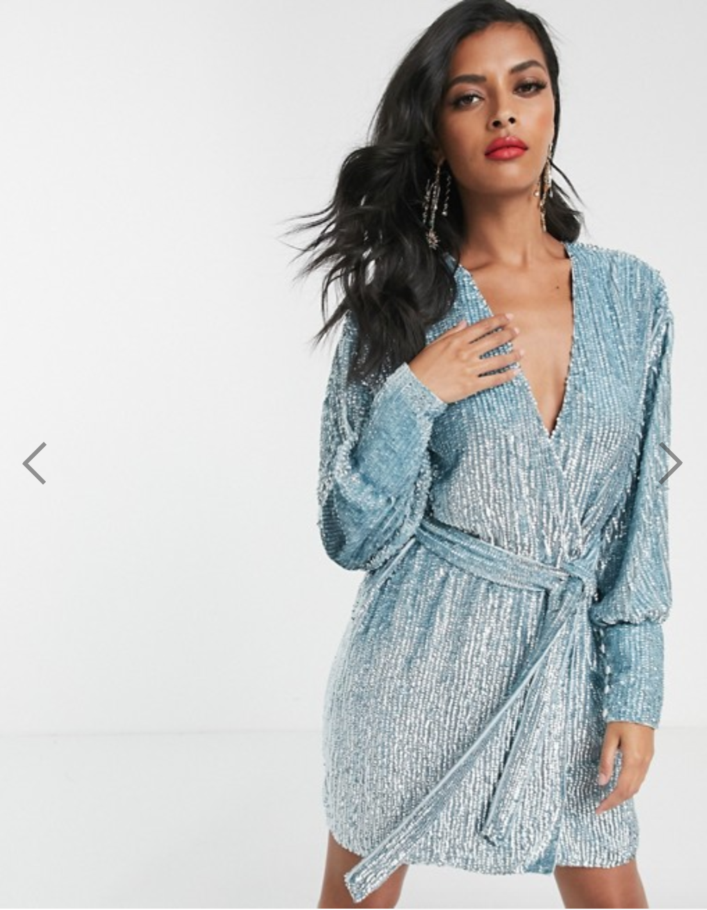 Designer rental Asos Sequin Wrap Mini Dress