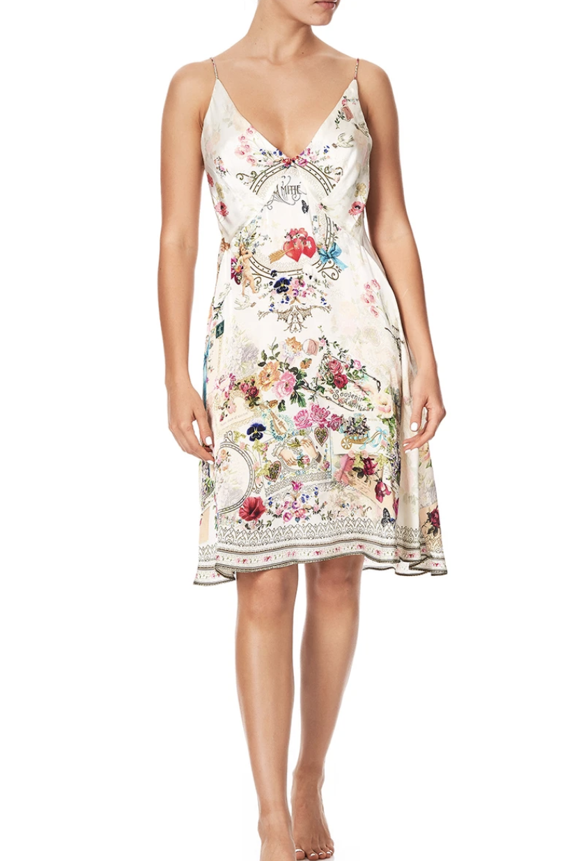 Designer rental Camilla Camilla Slip Dress In Jardin Postcards