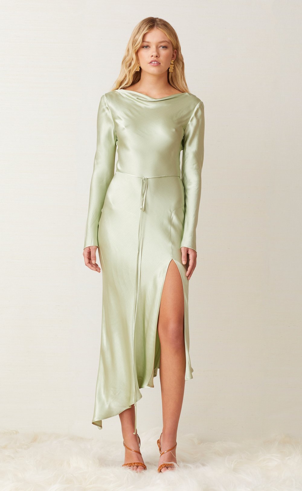 Designer rental Bec & Bridge Crest Long Sleeve Midi Dress