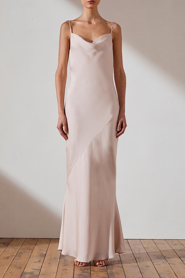 Rent a Shona Joy Luxe Bias Cowl Slip Dress Porcelain