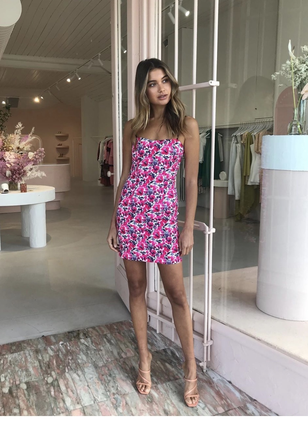 Cheap designer By Johnny By Johnny Crimson Candy Floral Mini Shift Dress In Crimson Pink