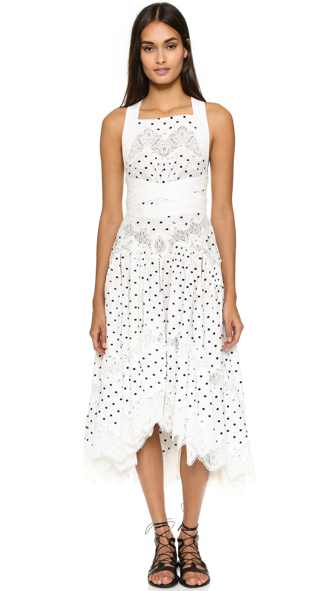 Affordable Zimmermann Zimmermann Empire Polka Dot Apron