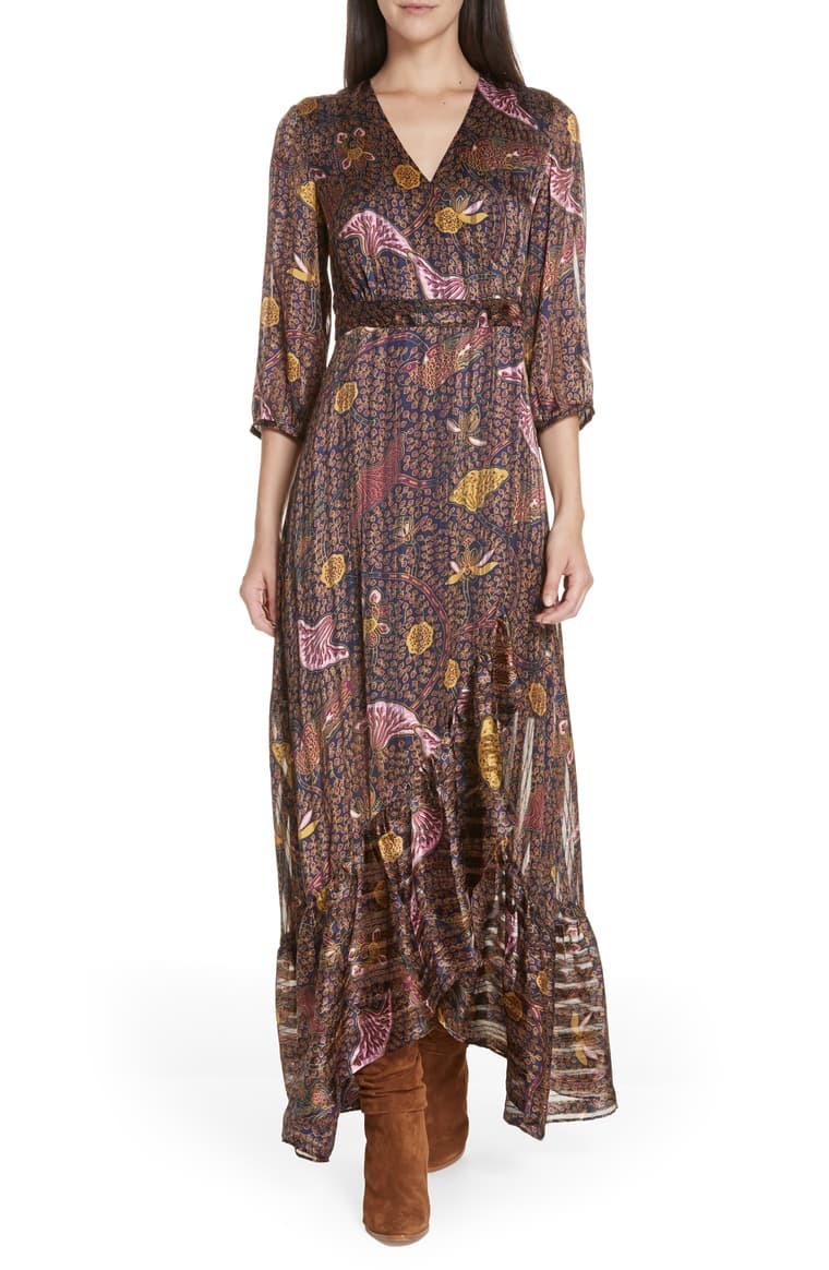 Designer rental Ba&Sh Disy Pleated Maxi Dress