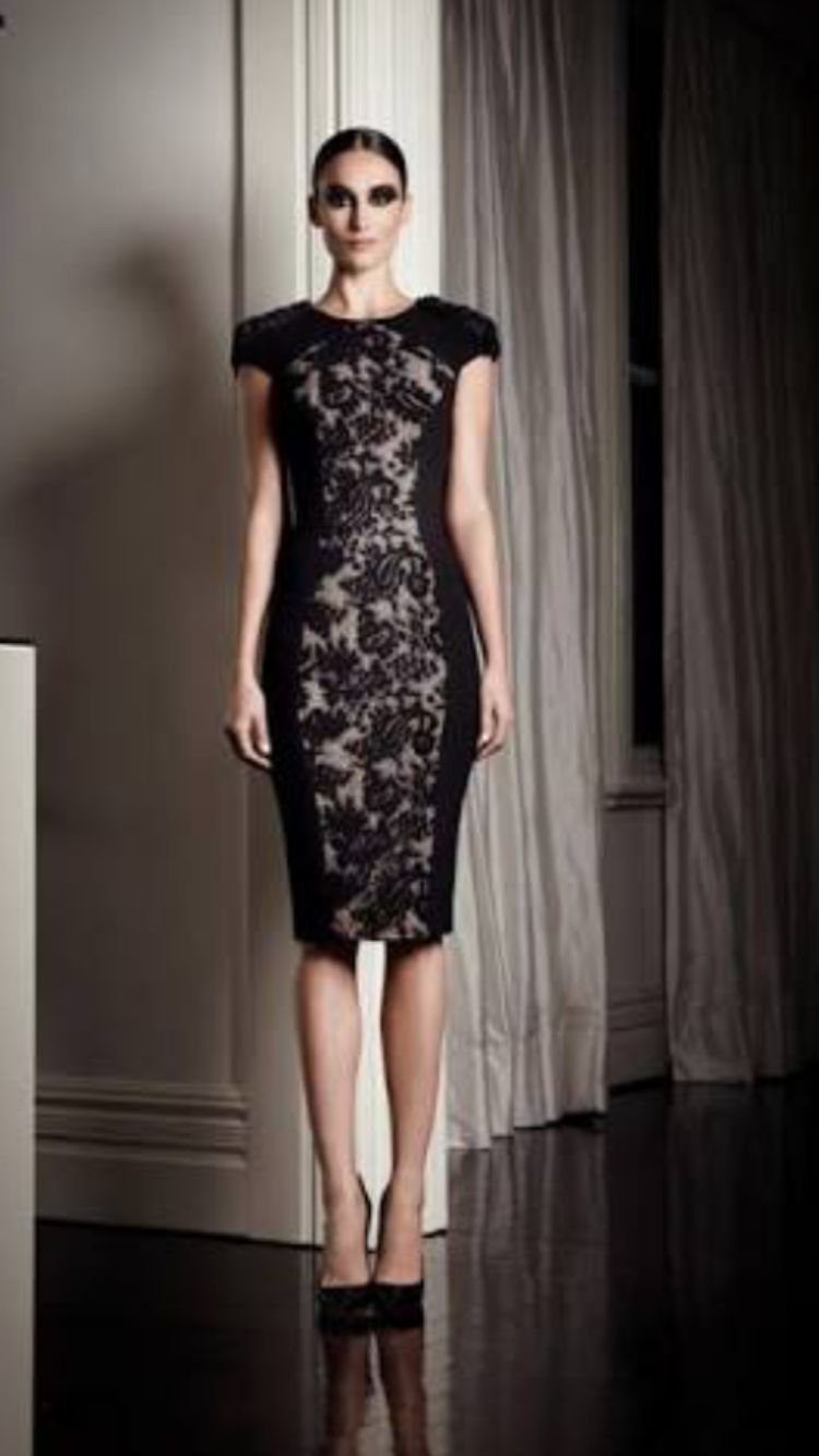 For rent a Alex Perry Ribbon Shoulder Wool Dress