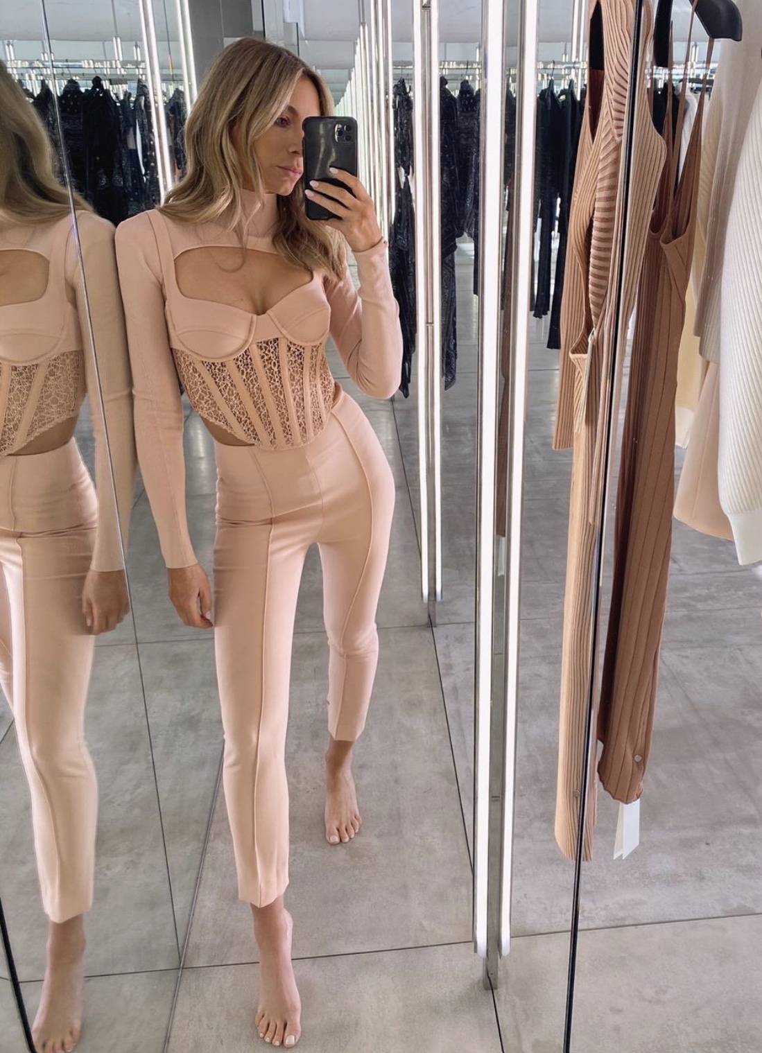 Affordable Dion Lee Contour Combo Corset & Compact Stretch Tuxedo Trouser