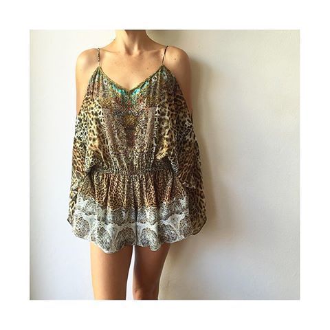 Cheap designer Camilla Roar Of The Court Drop Shoulder Playsuit