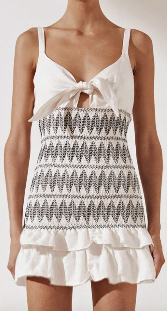 Formal rental Shona Joy Santania Tie Front Mini Dress