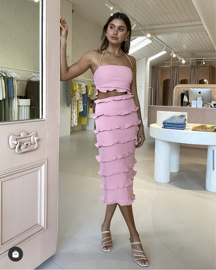 Cheap designer By Nicola Halo Midi Dress In Melon