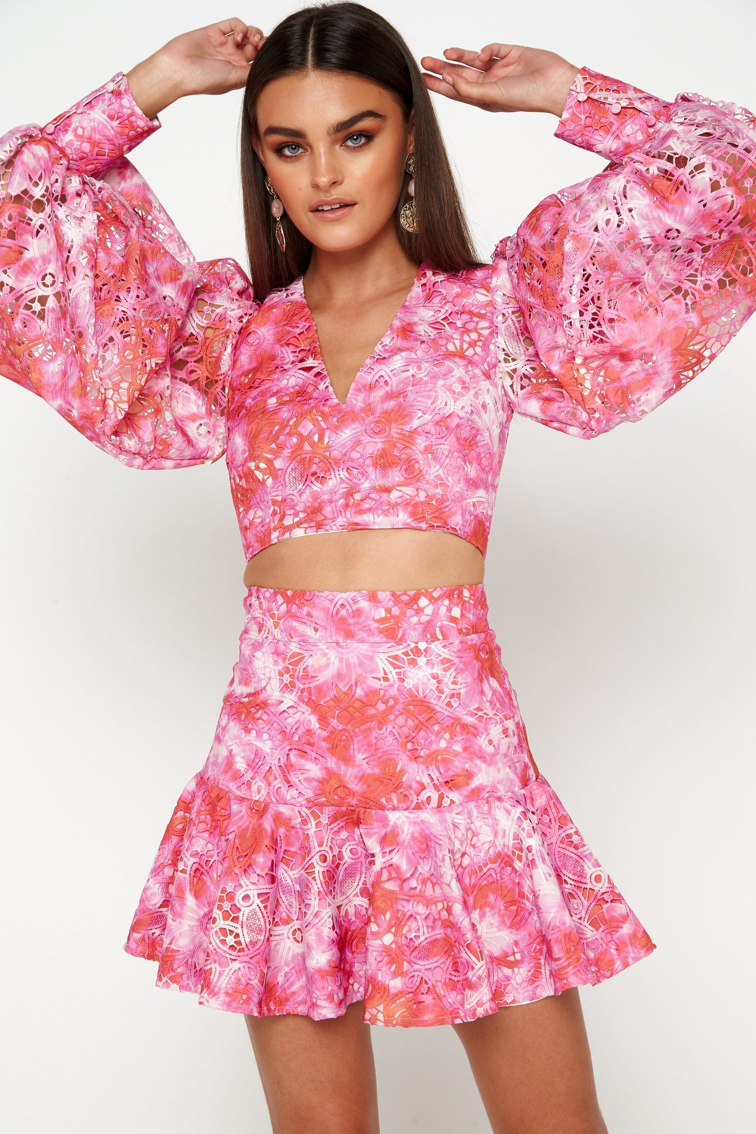 Designer rental Mossman The Wonderland Top & Skirt Set