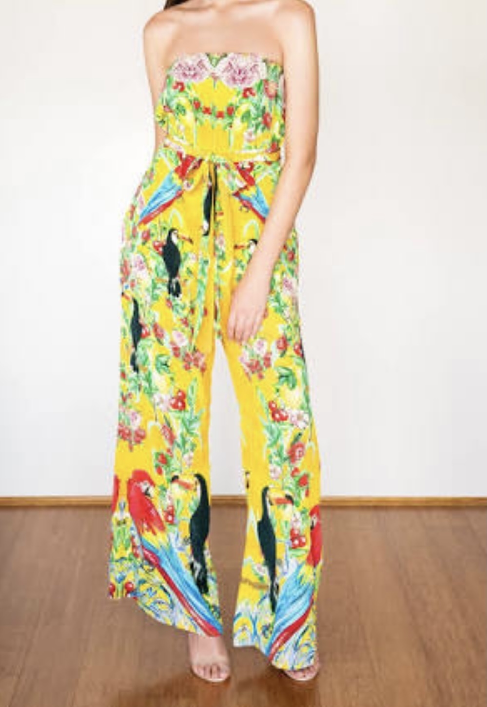 Designer rental Camilla Love Birds Strapless Jumpsuit