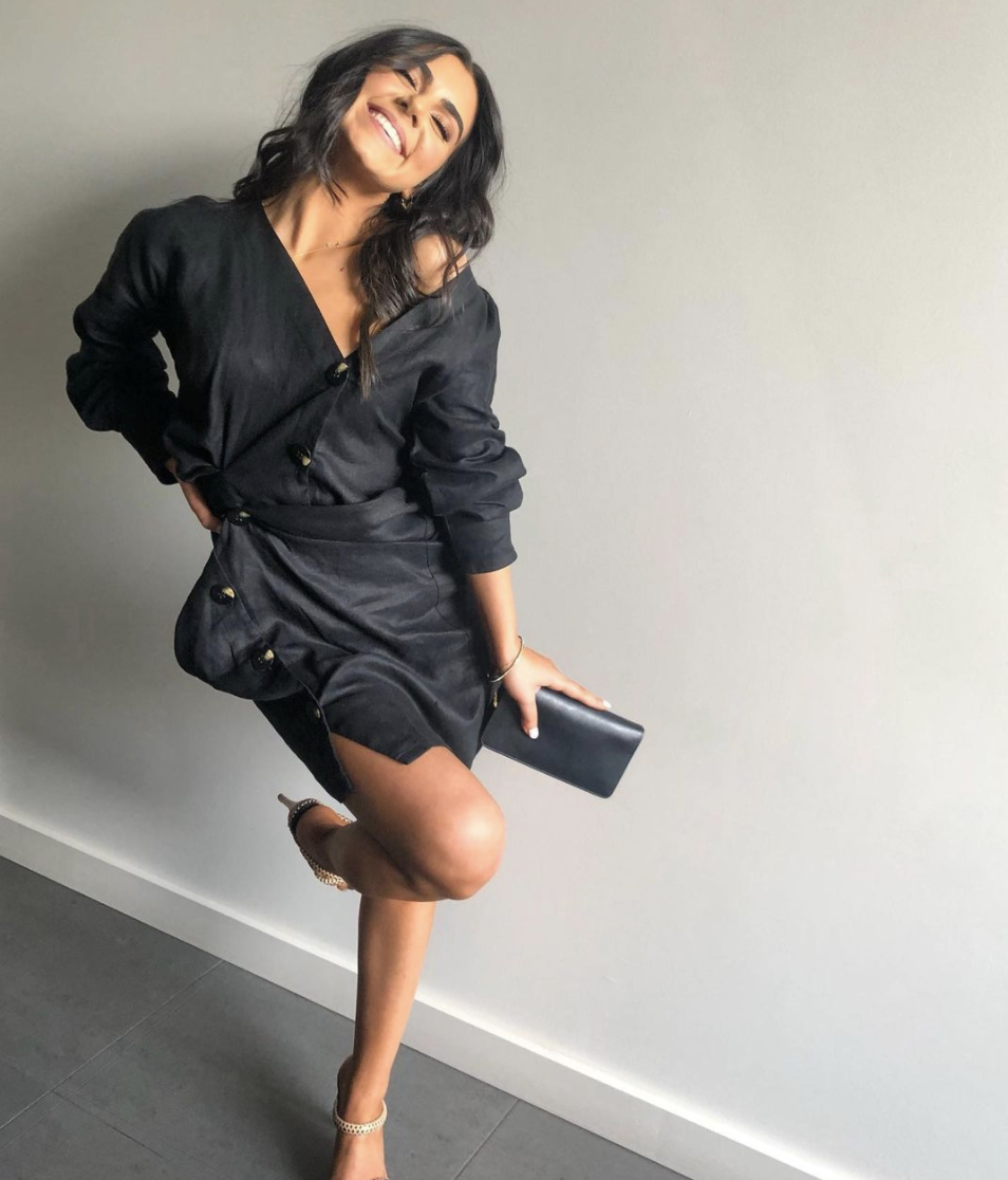 Affordable Pfeiffer Lovers Linen Twist Dress | Black