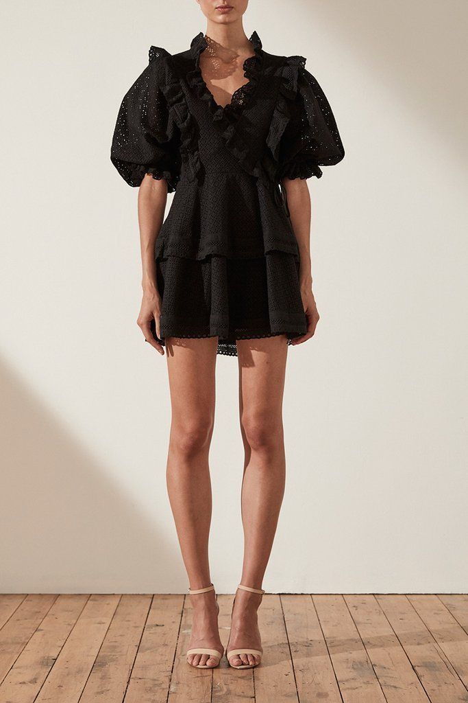 Borrow a Shona Joy Ackley Mini Dress Black