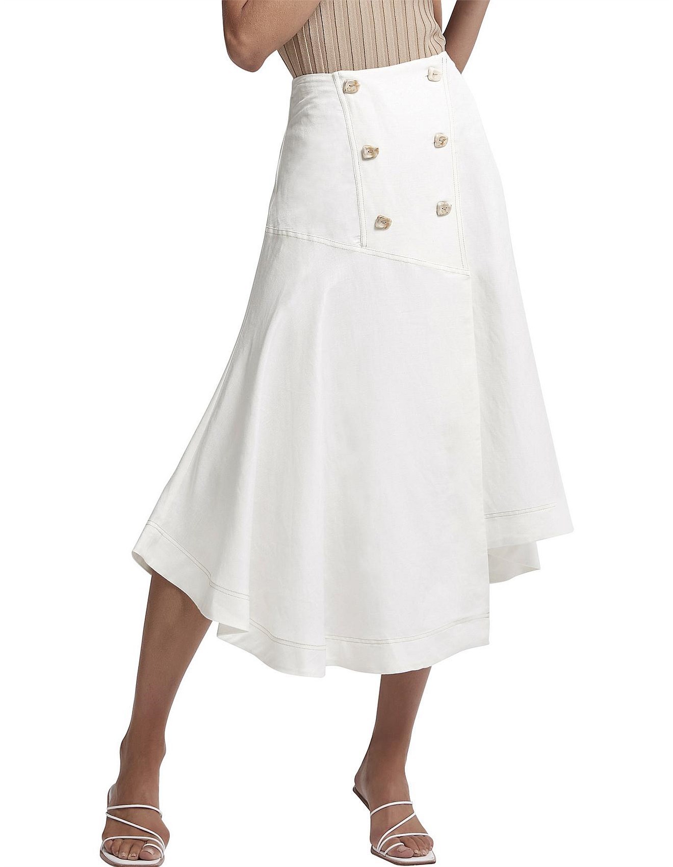 Rent a Aje Overture Buttoned Midi Skirt