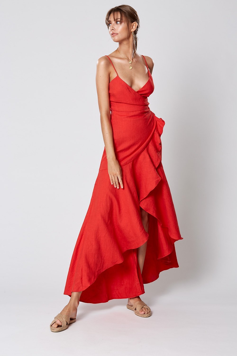Borrow a Winona Winona Red Midi Wrap Dress