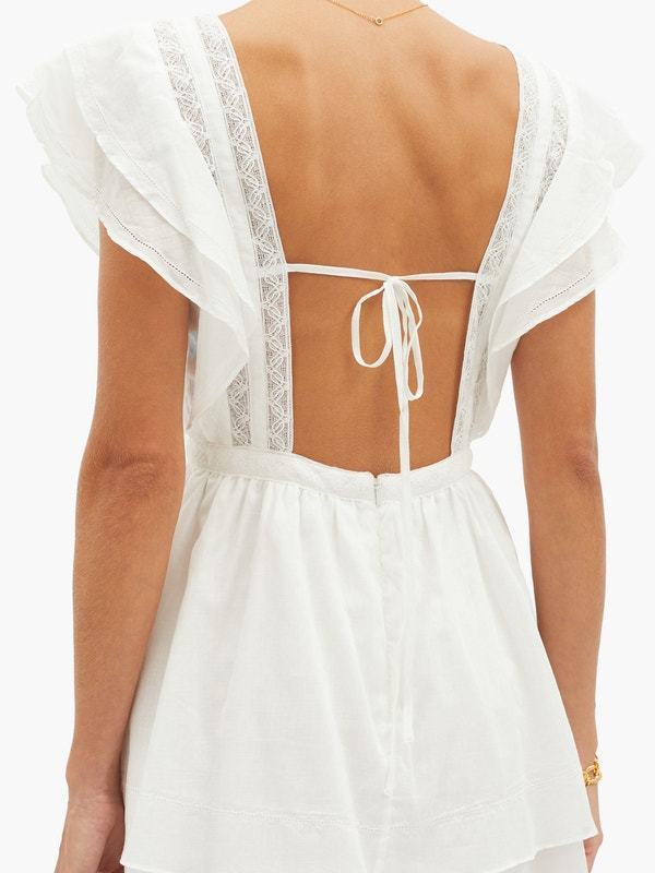 Hire a Sir The Label Caprice Ruffle Mini Dress